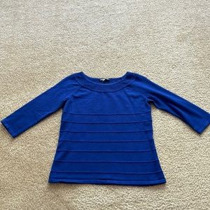 Royal Blue 3/4 sleeve knit top